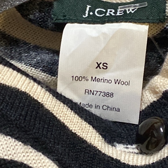 J. Crew black & white wool zebra print cardigan - Picture 10 of 11